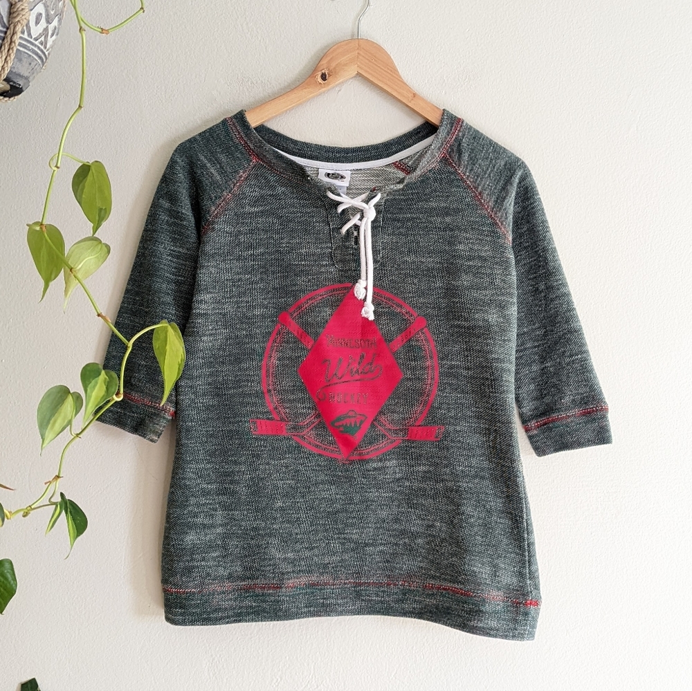 Minnesota Wild | NHL | Half Sleeve Lace Front Sweatshirt